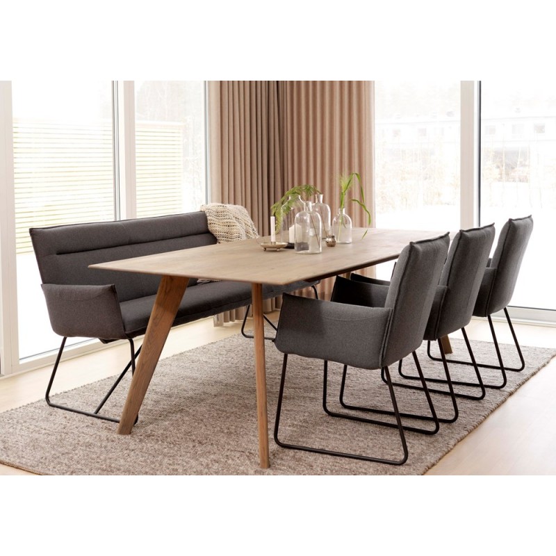 RO Frankl Extending Dining Table Grey